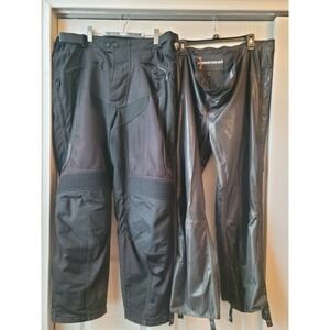 First Gear Black Mens Motorcycle Pants Size 42